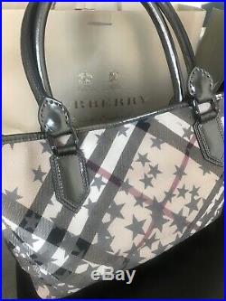 100% Authentic BURBERRY Limited Edition LARGE TOTE SHOULDER HANDBAG Very Clean