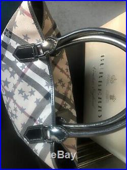 100% Authentic BURBERRY Limited Edition LARGE TOTE SHOULDER HANDBAG Very Clean