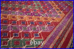 10'4 x 12'5 Hand knotted vintage afghan tribal moshvani rug, Large rare area rug