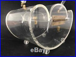 12 Large VTG 50's MCM Clear Lucite Domed Footed HandbagBaulettoWilardy Type