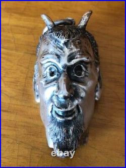 1930s Vintage Antique Devil large pendant head