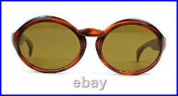 1950's Vintage Round Sunglasses Acetate Tortoise Art Deco France Oval Medium 60s