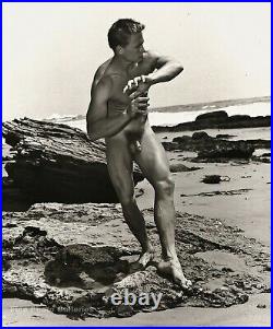 1951 BRUCE BELLAS Of L. A. Vintage Male Nude Ben Montgomery Photo Engraving 12X16