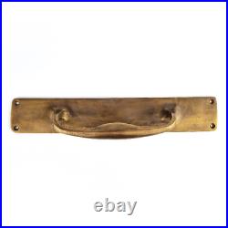 2 large barn DOOR handle pulls solid heavy brass 12 30 cm old vintage style B