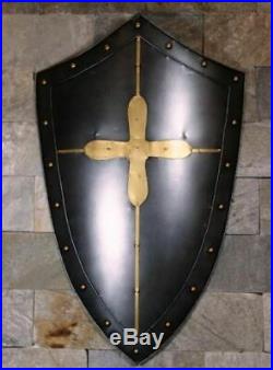 32'' LARGE europian handmade vintage medieval Antique Knight Shield Steel SCA