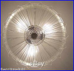 334 Vintage 30's 40's Ceiling Light Lamp Fixture Chandelier Re-Wired SUNFLOWER