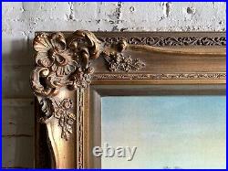 50Large Antique Vintage 19th Century Ornate Carved Gold Gilt Wood Picture Frame