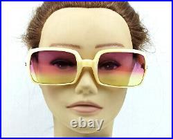 50's Vintage Squared Sunglasses Nos Unused Mint Fashion Stylish Creamy Ladies