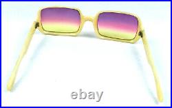 50's Vintage Squared Sunglasses Nos Unused Mint Fashion Stylish Creamy Ladies