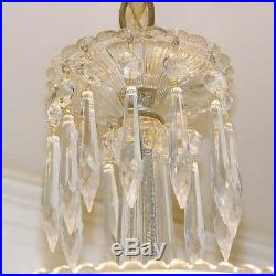 549 Vintage 40's Ceiling Light Lamp Fixture Chandelier antique SUNFLOWER