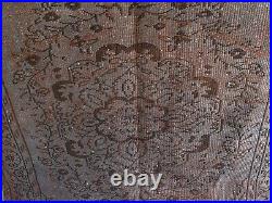 5X9 Vintage Turkish Handknotted overdyed large rug