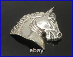 925 Sterling Silver Vintage Large Horse's Head Animal Motif Pendant PT18234