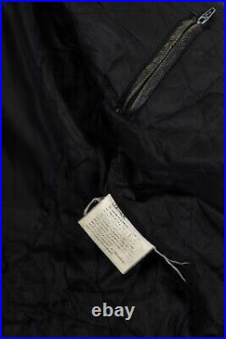 Ace Leathers Vintage 90s Thrashed Distressed Black Leather Biker Jacket