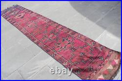 Anatolian Rug, Turkish Rug, 2.4x12.7 ft Runner Rug, Vintage Rugs, Bedroom Rug
