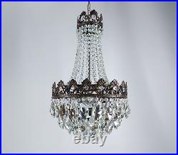 Antique French Chandelier 14, chandelier lighting, Vintage crystal Chandelier