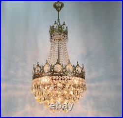 Antique French Chandelier 16, chandelier lighting, Vintage crystal Chandelier