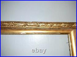 Antique Large ORNATE GOLD GILT WOOD GESSO FRAME 35.5x29.5 FITS 34.5X26.5 ART