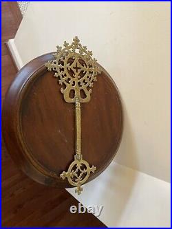Antique VTG Large Ornate Solid Brass Ethiopian Coptic Cross Flat