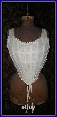 Antique Victorian Edwardian Gibson Girl S-Bend Corset Pigeon Breast Corset Cover