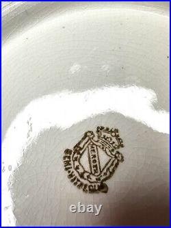 Antique Victorian Semi-Vitreous Porcelain Mercer Pitcher & Basin Bowl Vintage