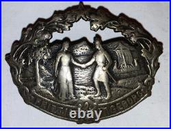 Antique Vintage Norway 830s Silver Large Rare Brooch Historical Niels Elvik