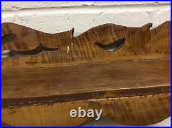 Antique Vtg Large 3 Tier Wood Wall Shelf Fretwork 30 3/4 X 23 X 6 1/2 Nice