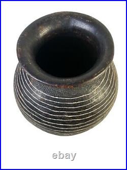 Antique Vtg Large Nigeria African Terracotta Handmade Pot Vessel Planter