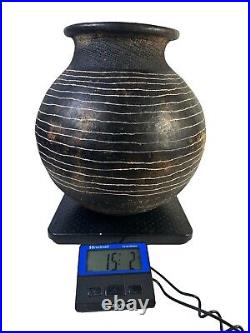 Antique Vtg Large Nigeria African Terracotta Handmade Pot Vessel Planter
