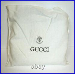 Authentic GUCCI ITALY Vintage White Leather Purse Bag Dust Bag Gold Logo RARE