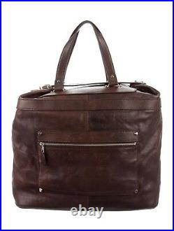 Balenciaga Classic Leather Bag Travel Tote Silver Hardware Brown Vintage Unisex