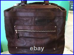 Balenciaga Classic Leather Bag Travel Tote Silver Hardware Brown Vintage Unisex