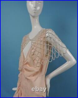 Beautiful 1930s Large Pearl Bead Cape Collar For Dress