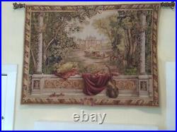 Beautiful Vintage 1970's Italian Hand made Romantic Tapestry Large 76 by 54
