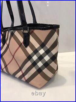 Burberry Tote Bag Pvc Canvas Nova Check Handbag