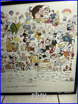 CARTOONIST CONSTITUTION CELEBRATION OF AMERICA LTD EDITION Vintage poster-Framed