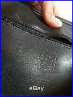 COACH LRG Vintage Black Leather Drawstring Backpack #9064