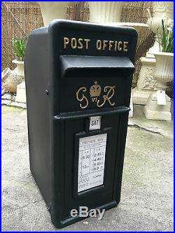 Cast Iron GR Post Box Royal Mail Post Box Black Vintage Post Box Black