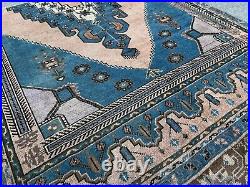 Clearance Tribal Turkish Vintage Handknotted Tribal Wool Antique Scatter Rug