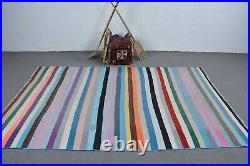 Colorful Rug, Kilim, Art Rug, Antique Rugs, 5.6x8.5 ft Large Rugs, Vintage Rugs