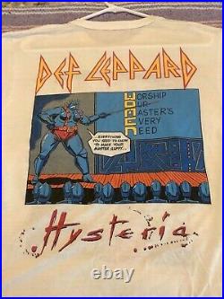 Def Leppard Women shirt vintage 1987 concert tour t-shirt Large