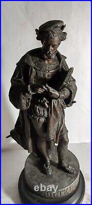 GOLTZIUS Vintage Antique Cast Statue Sculpture 20 by 9 Rare Find Detailed