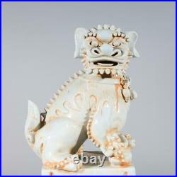 Impressive Large Chinese Celadon Glazed Porcelain Chinese Food Dog / Lion