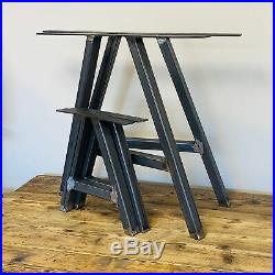 Industrial A Frame Set of 2 Steel Metal Table Legs Dining/Bench/Office/Desk Legs