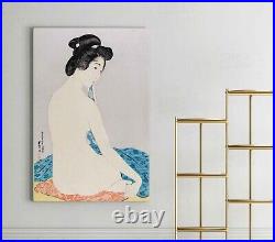 Japanese Woman After Bath Fine art canvas or poster printed Asian Vintage Geisha