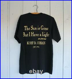 Kurt Cobain Memorial T Shirt L Anvil Grunge Soundgarden Nirvana Alice in Chains
