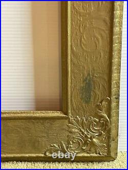 LARGE Vintage Antique Ornate Gold Gilt Filigree Wood Carved Baroque Photo Frame