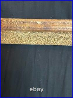 LARGE Vintage Antique Ornate Gold Wood Carved Shabby Salvage Floral Photo Frame