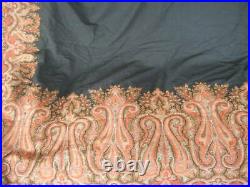 Large 19th century antique Kashmir wool paisley shawl