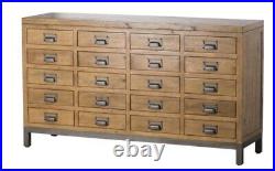 Large 20 Drawer Solid Pine Apothecary Cabinet Collectors Industrial