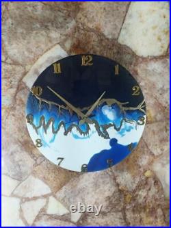Large Antique Agate Semi Precious Gemstone Vintage 10 Wall Clock
